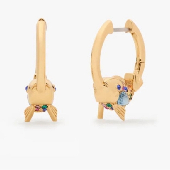 🔹️Kate Spade 🔹️What A Catch Fish Huggies [$79 MSRP] - Picture 1 of 3